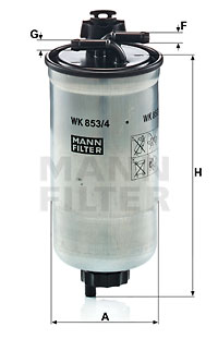 Bränslefilter MANN-FILTER WK 853/4 z