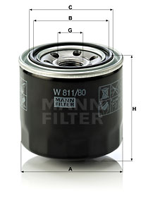 Oljefilter MANN-FILTER W 811/80