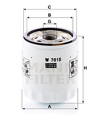 Oljefilter MANN-FILTER W 7015