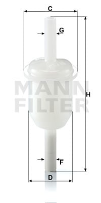 Bränslefilter MANN-FILTER WK 31/4 (10)