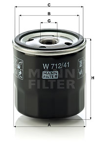 Oljefilter MANN-FILTER W 712/41