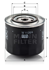 Oljefilter MANN-FILTER W 1126