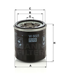Oljefilter MANN-FILTER W 6021