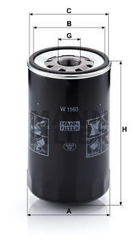 Oljefilter MANN-FILTER W 1160