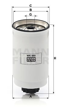 Bränslefilter MANN-FILTER WK 880