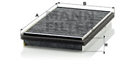 Kupéfilter MANN-FILTER CUK 3020