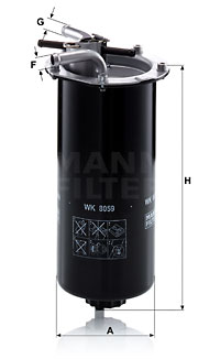 Bränslefilter MANN-FILTER WK 8059