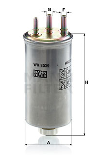 Bränslefilter MANN-FILTER WK 8039