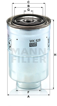 Bränslefilter MANN-FILTER WK 828 x