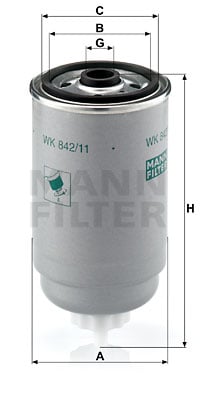 Bränslefilter MANN-FILTER WK 842/11