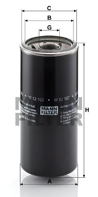 Oljefilter MANN-FILTER W 12 102