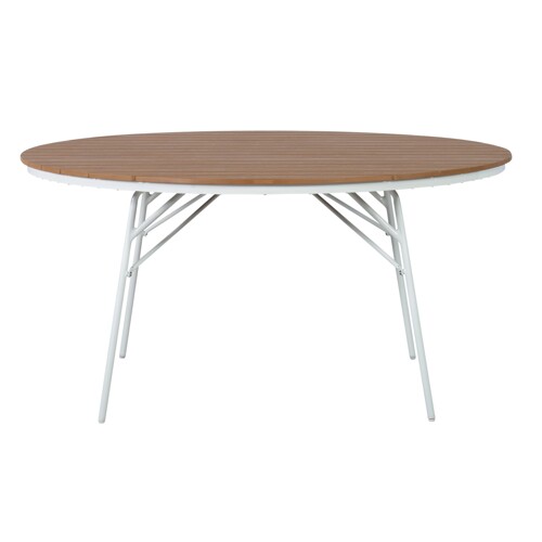 Cinas Rio Bord Ø150cm, Hvid Polyteak Trädgårdsbords