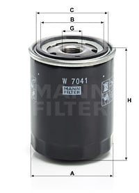 Oljefilter MANN-FILTER W 7041