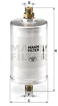 Bränslefilter MANN-FILTER WK 726/3