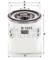 Oljefilter MANN-FILTER W 7050