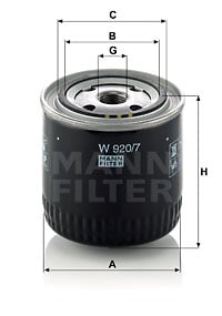 Oljefilter MANN-FILTER W 920/7