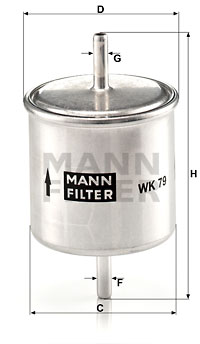 Bränslefilter MANN-FILTER WK 79