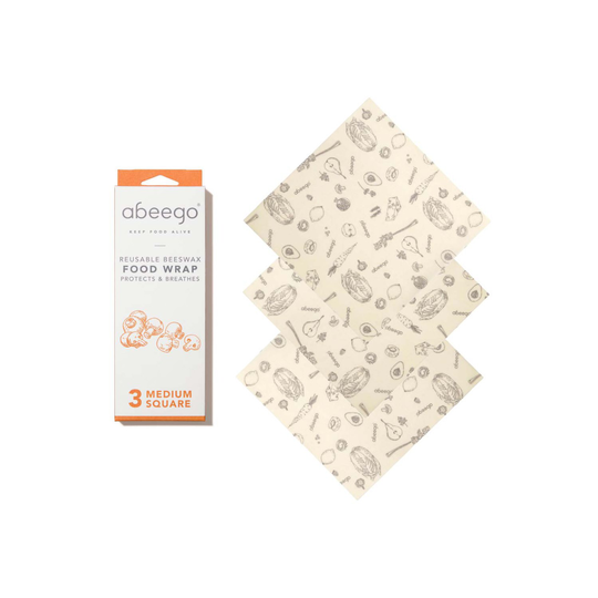 Abeego Beeswax Food Wrap - Medium Square, 3 st