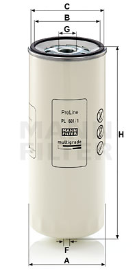 Bränslefilter MANN-FILTER PL 601/1 x