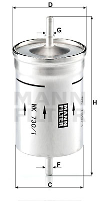 Bränslefilter MANN-FILTER WK 730/1