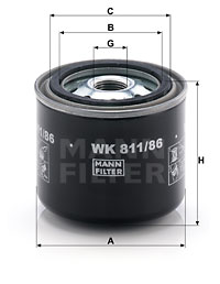 Bränslefilter MANN-FILTER WK 811/86