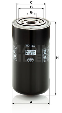 Filter, drifthydraulik MANN-FILTER WD 950