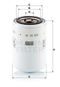 Oljefilter MANN-FILTER W 10 020