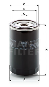 Oljefilter MANN-FILTER W 719/4