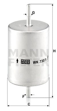 Bränslefilter MANN-FILTER WK 730/5