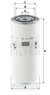 Filter, drifthydraulik MANN-FILTER WD 10 005