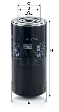 Oljefilter MANN-FILTER W 1170