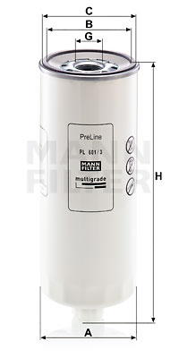 Bränslefilter MANN-FILTER PL 601/3