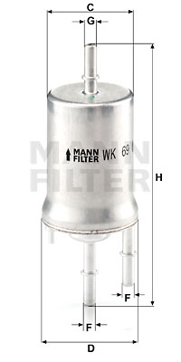 Bränslefilter MANN-FILTER WK 69