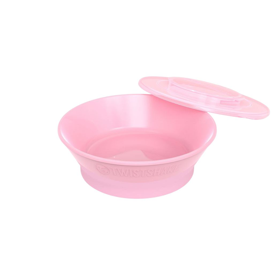 Twistshake Djup Tallrik Pastell Babyrosa