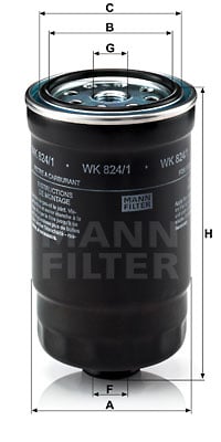 Bränslefilter MANN-FILTER WK 824/1