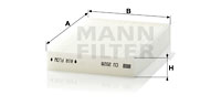 Kupéfilter MANN-FILTER CU 2028
