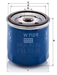 Oljefilter MANN-FILTER W 712/9