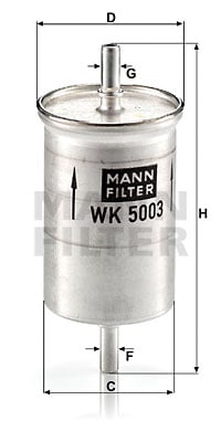 Bränslefilter MANN-FILTER WK 5003